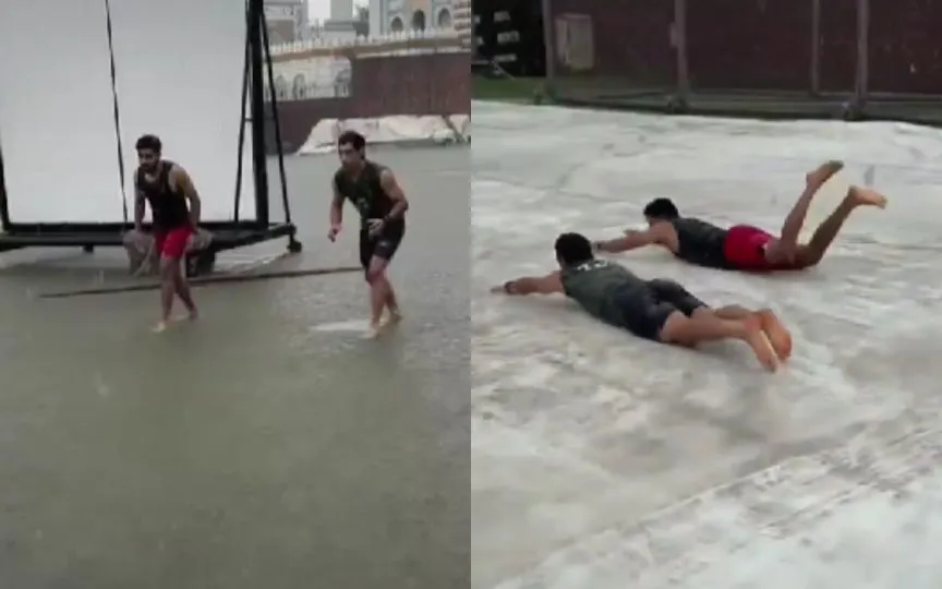 Babar Azam And Naseem Shah’s Rainy Day Slide Goes Viral As Pakistan Sink In Bangladesh